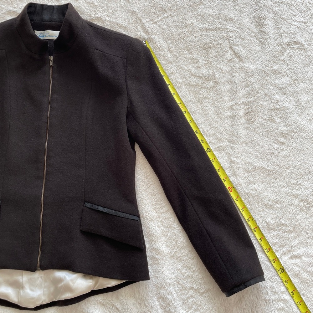 Teresa‎ Crowninshield Wool Cashmere Angora Silk Jacket Black Size 2 - Picture 2 of 14